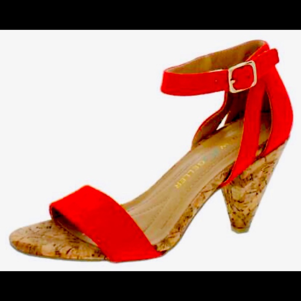 Andrew Geller Strappy Red Sandals (3” heel)